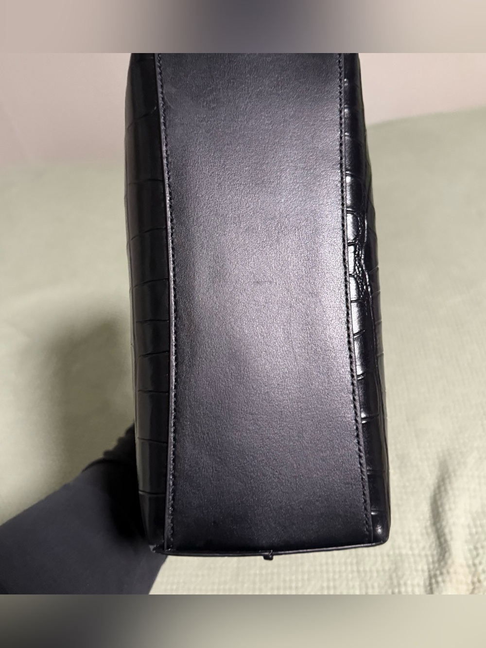 COACH Black Croc Embossed Mollie Tote Bag
25 with straps - Picture 3 of 14